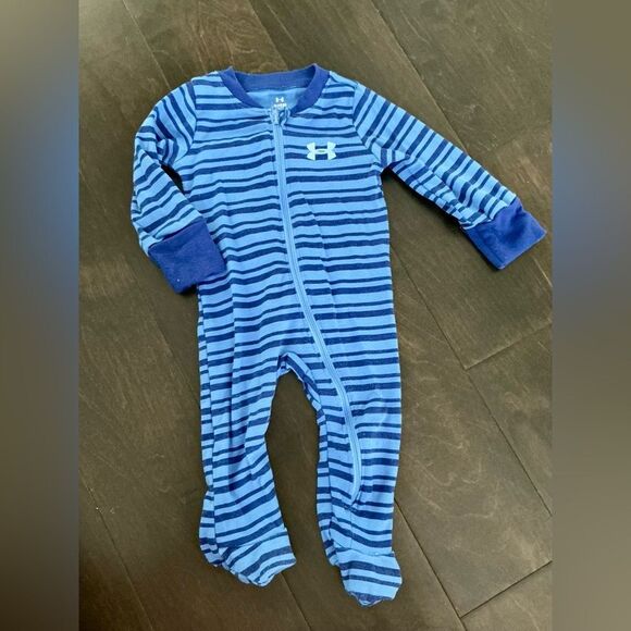Under Armour Navy and Blue Striped Infant Onesie - Picture 2 of 3